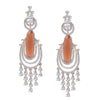 Rose Gold & Peach American Diamond Earrings