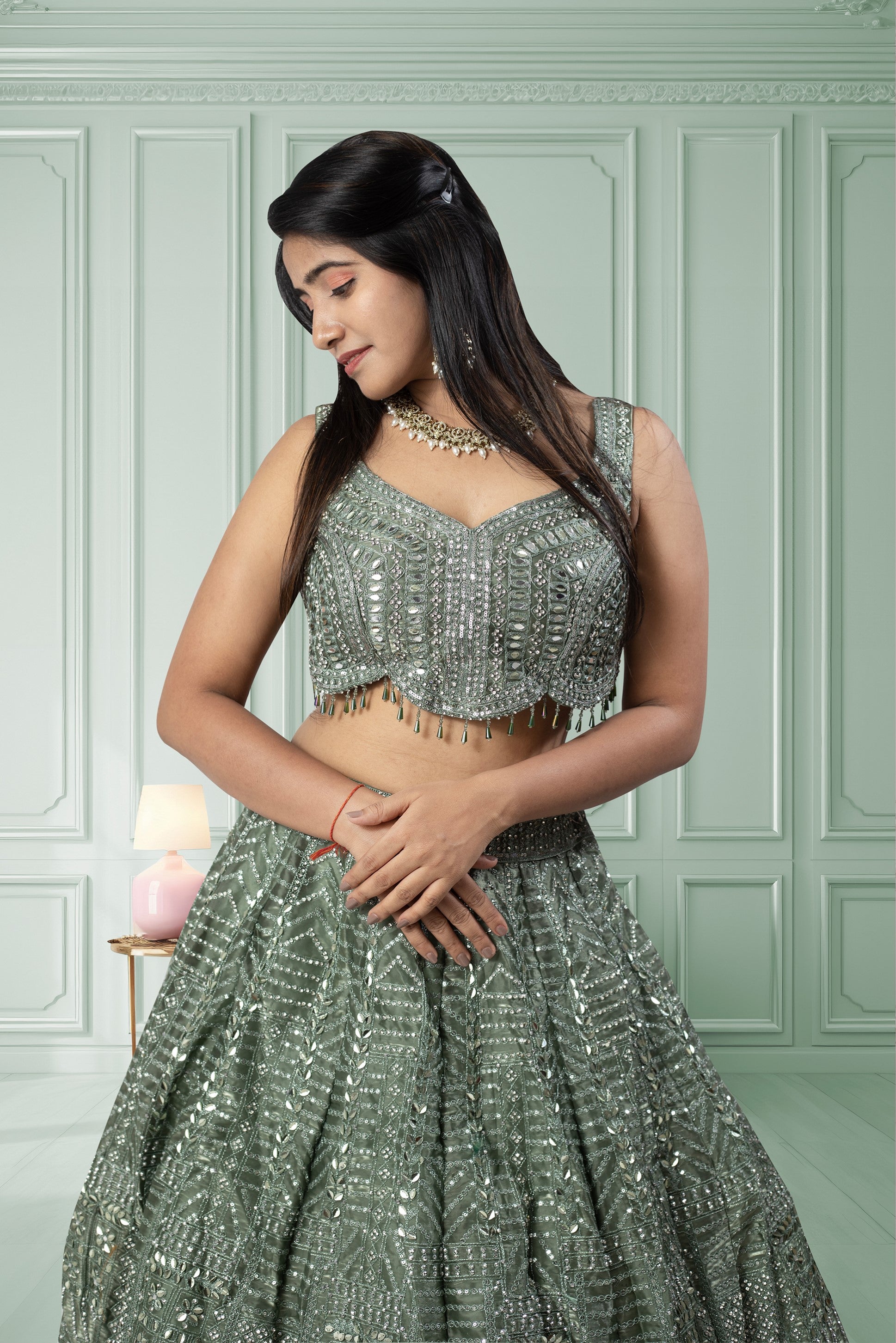 Latest Green Lehenga Choli