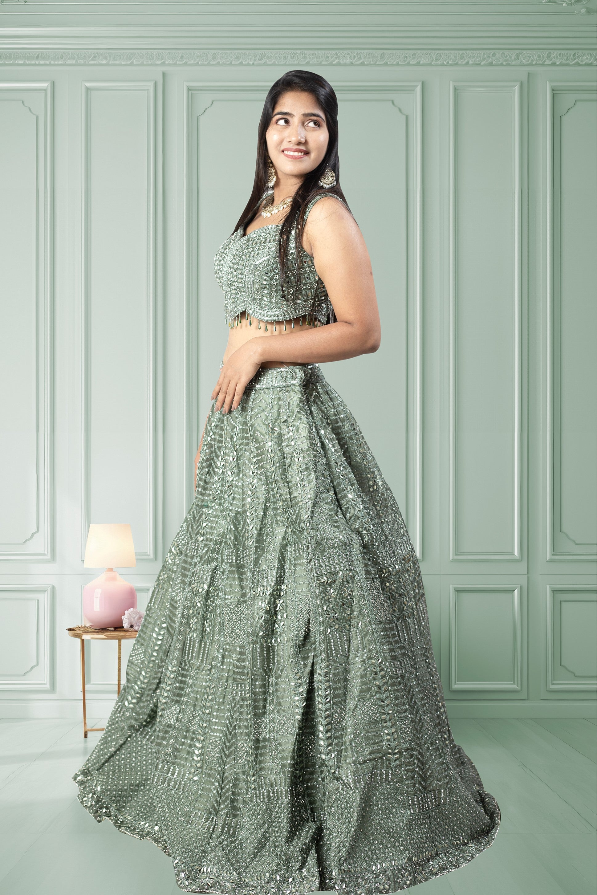 Latest Green Lehenga Choli