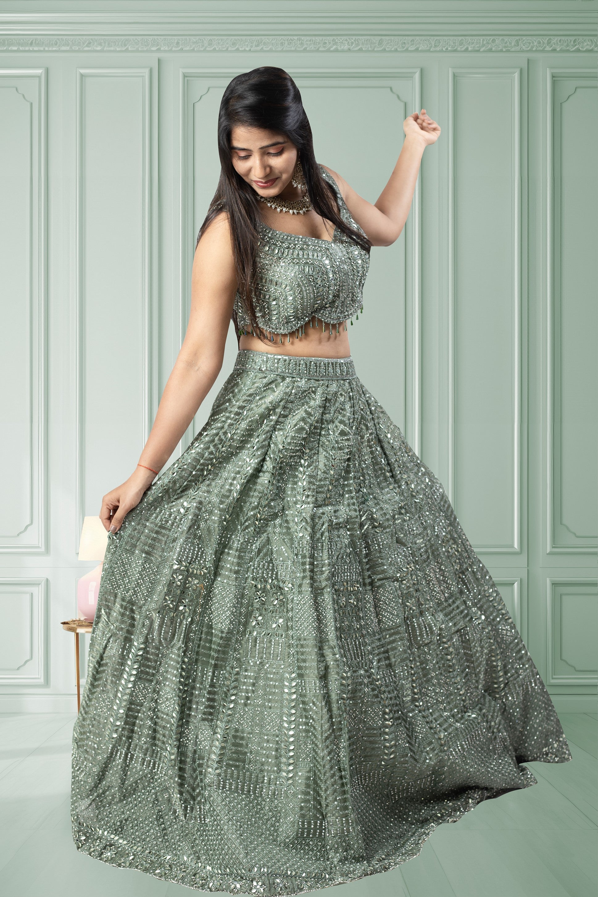 Latest Green Lehenga Choli