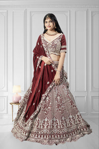 Latest Maroon Color Lehenga Choli