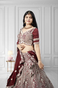 Latest Maroon Color Lehenga Choli