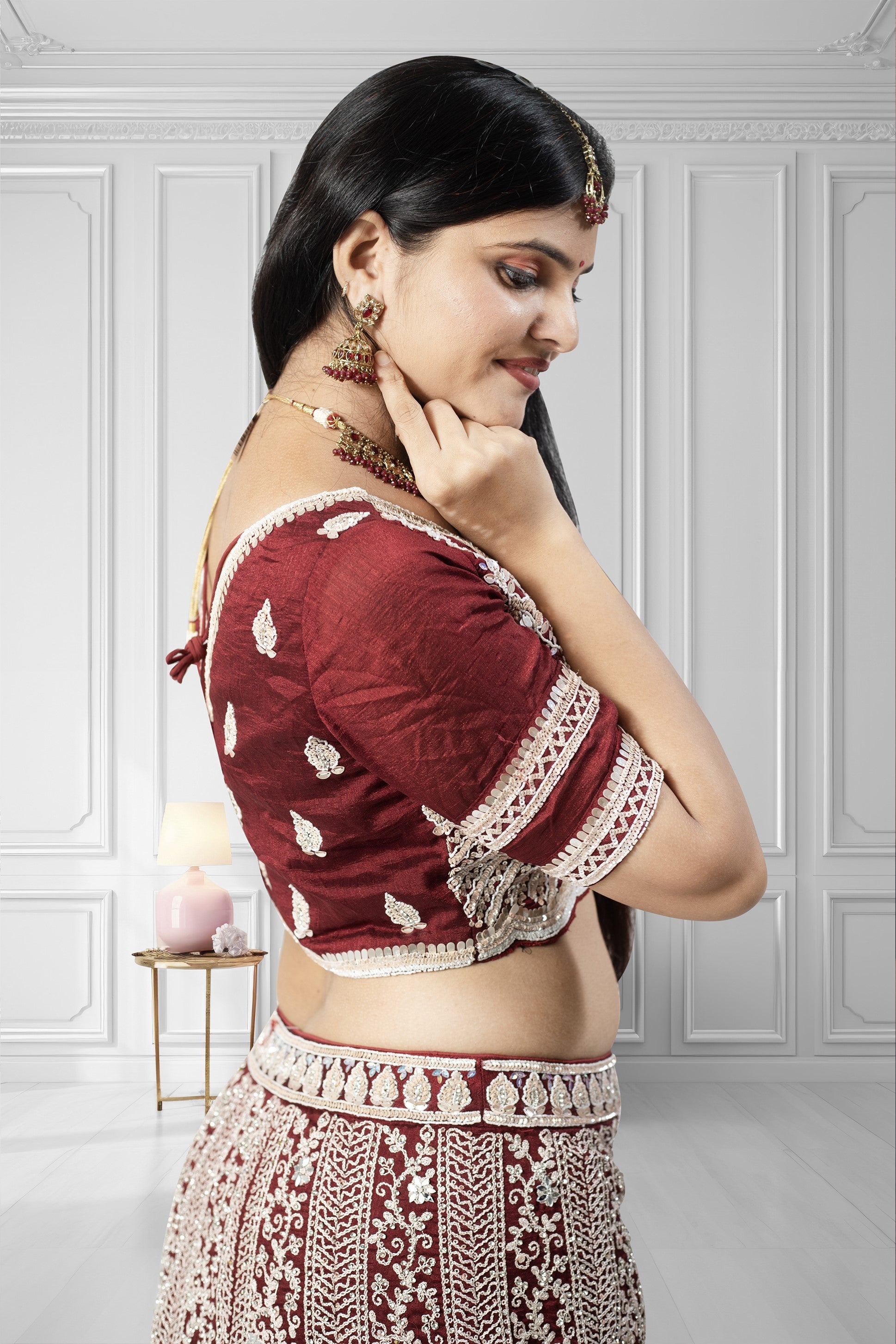 Latest Maroon Color Lehenga Choli