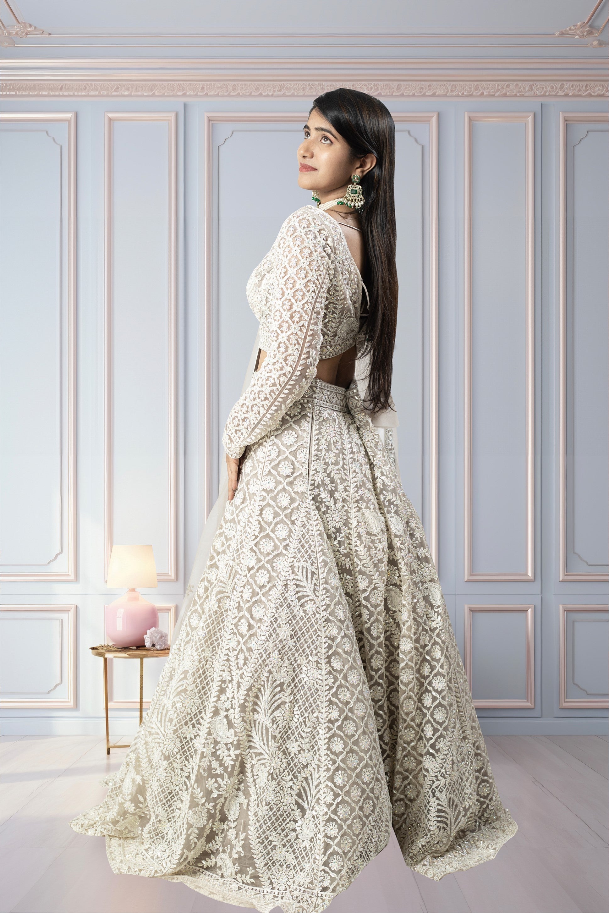 Latest Dull Pink Lehenga Choli