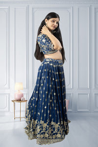 Latest Navy Blue Lehenga Choli