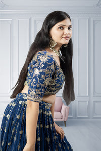 Latest Navy Blue Lehenga Choli