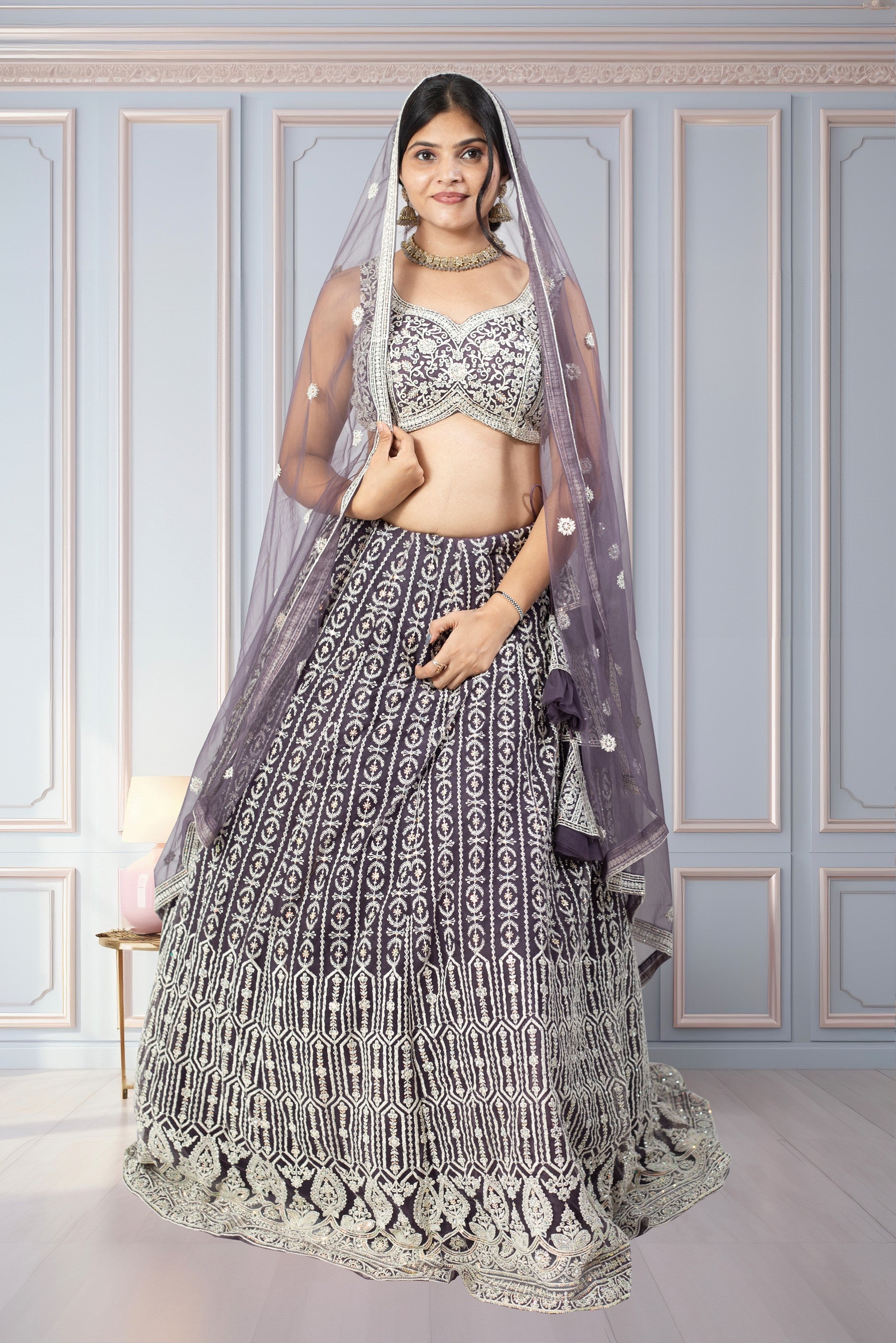 Latest Purple Color Lehenga Choli