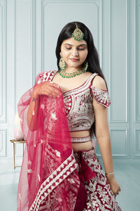 Latest Rani Color Lehenga Choli