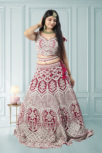 Latest Rani Color Lehenga Choli