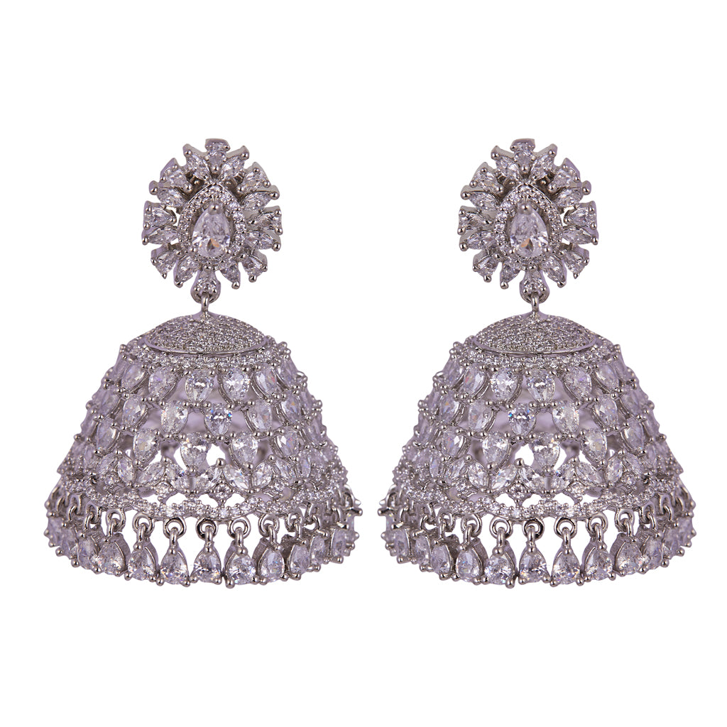 Silver Levi American Diamond Earrings – Joyero Nes