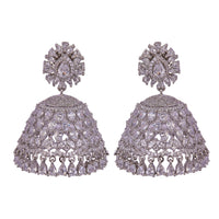 Silver American Diamond Earrings