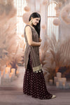 Trendy Wine Color Ladies Suits