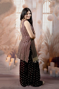 Trendy Wine Color Ladies Suits
