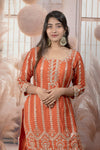 Trendy Orange Ladies Suits