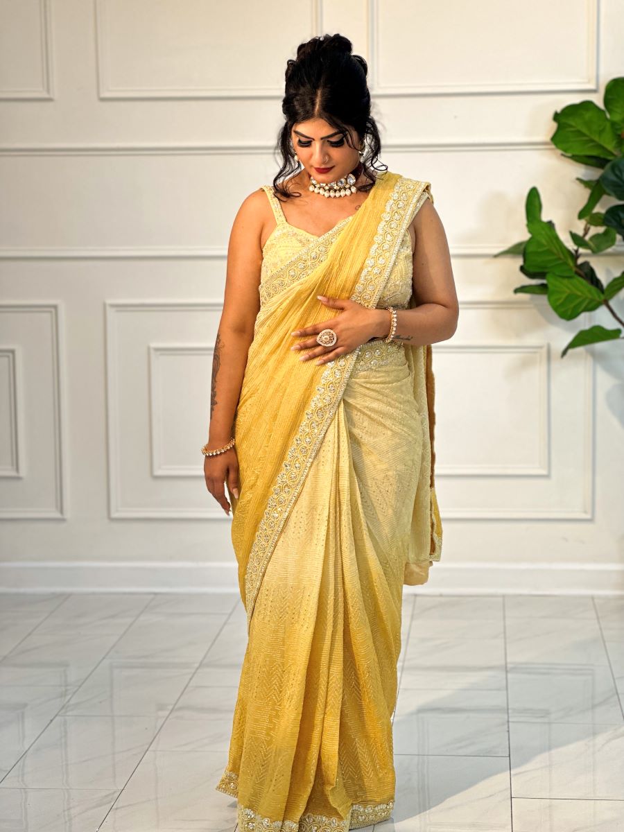 Buy Yellow Saree Roop Sari Palace