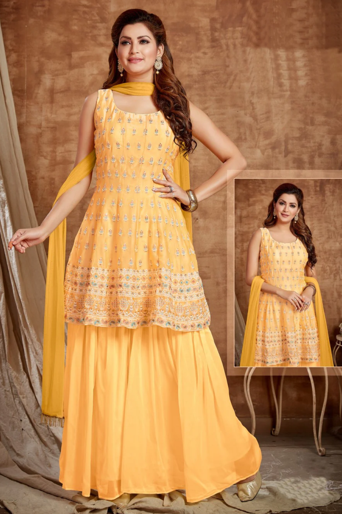 Gharara suit, designer gharara suits, bridal gharara suit, traditional gharara, gharara suit online, party wear gharara, Pakistani gharara suits, gharara dress, latest gharara designs, wedding gharara suit, embroidered gharara, heavy gharara suits, festive gharara, gharara suit for women, ethnic gharara.