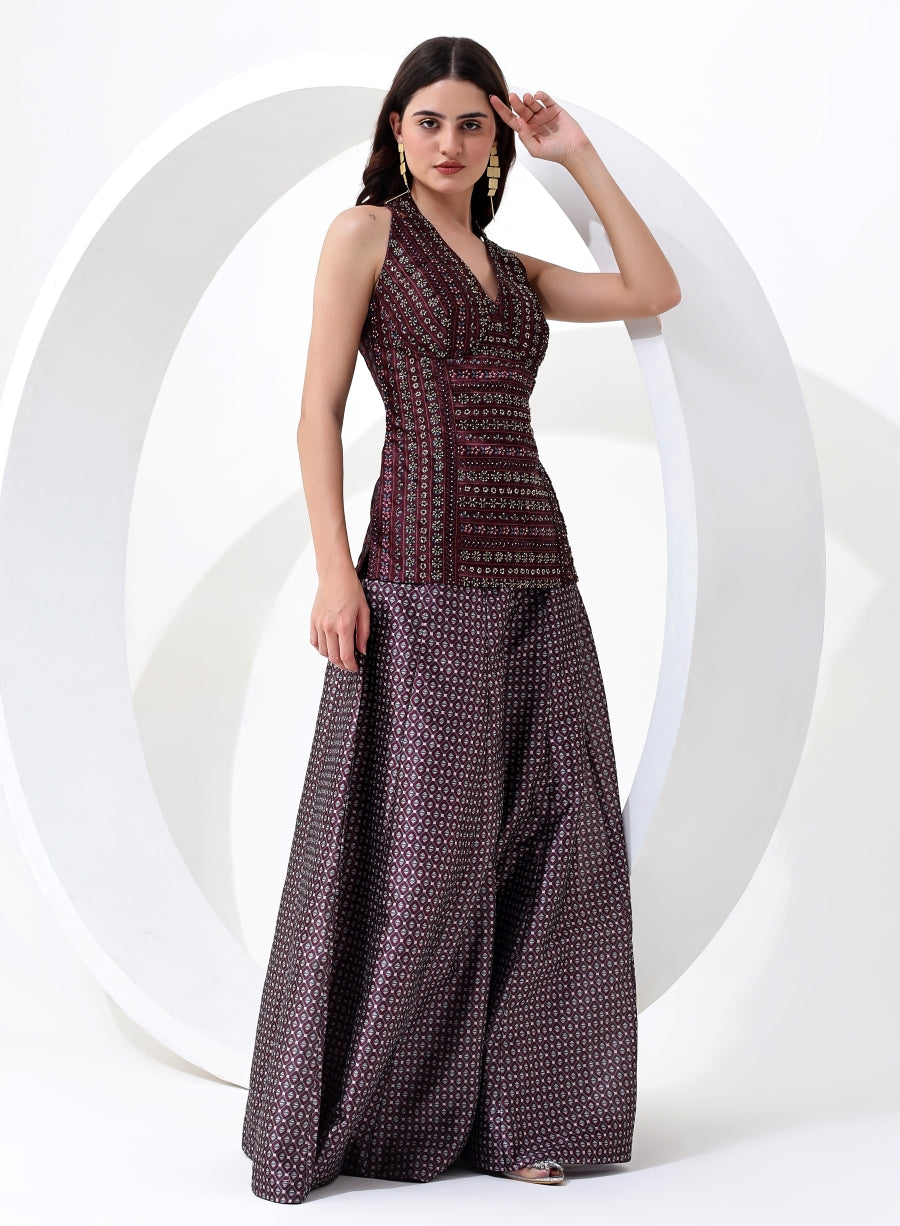 Maroon Color Ladies Suit with Dupatta.