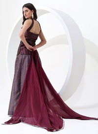 Maroon Color Ladies Suit with Dupatta.