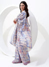 Multi Color Digital Print Crop Top with Pant Style Bottom and Jacket.