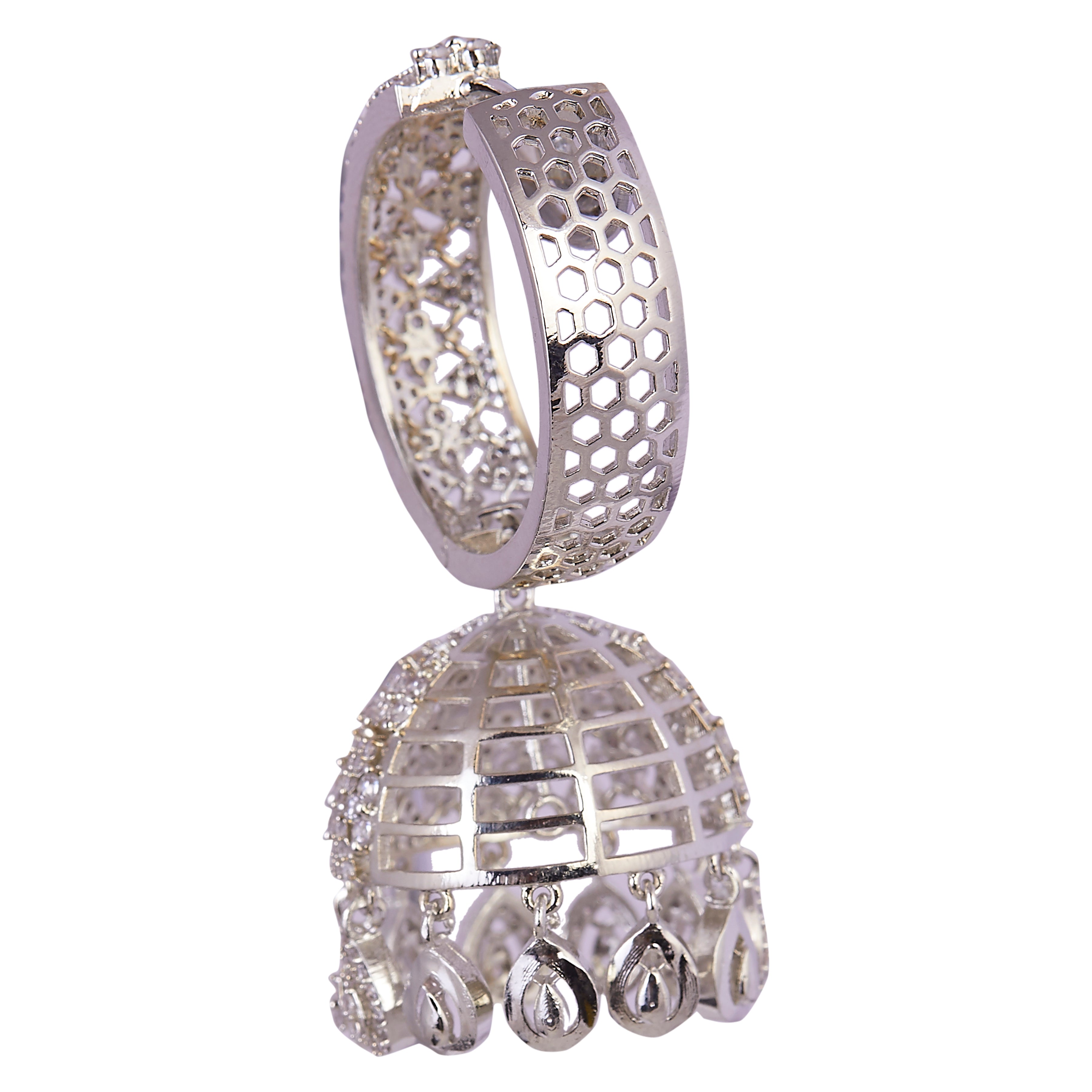 925 Sterling Silver American Diamond CZ Fabulous Solitaire Heart Shape Drop  Earrings for Women : Amazon.in: Jewellery