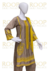 Yellow Embroidery Suit