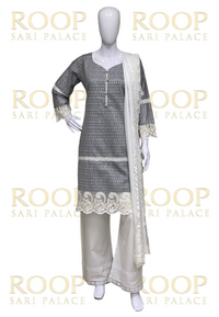 Grey Thread Work Suit