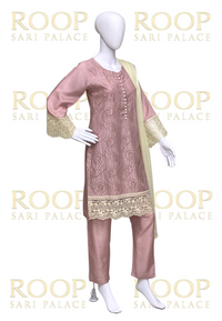 Light Pink Suit with Gold Lace