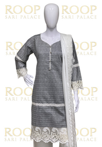 Grey Thread Work Suit