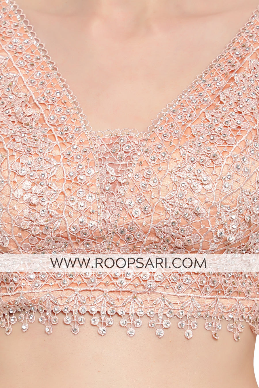 Mint Green and Peach Lehenga Choli - Size 38