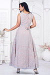 Pastel Pink Long Gown With Dupatta