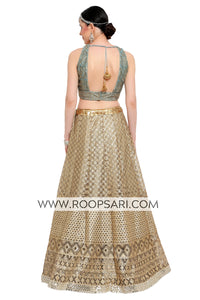 Two Tone Gold Lehenga Choli - Size 38