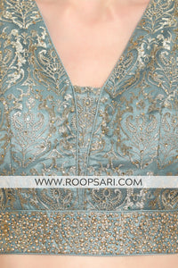 Two Tone Gold Lehenga Choli - Size 38