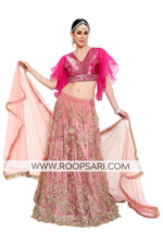 Two Tone Pink Lehenga Choli - Size 38