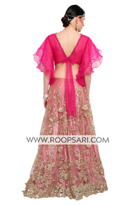 Two Tone Pink Lehenga Choli - Size 38